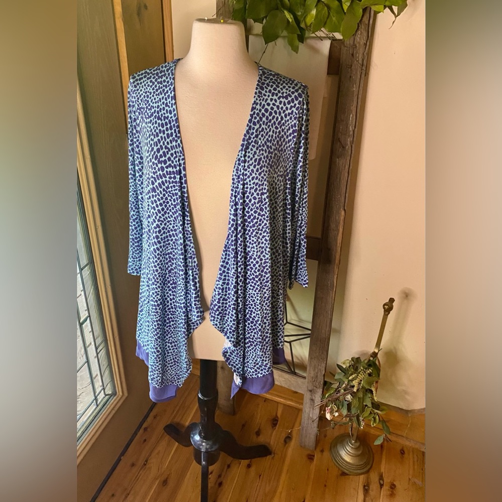 Lane Bryant Open Front Cascading Topper Nwot - image 1